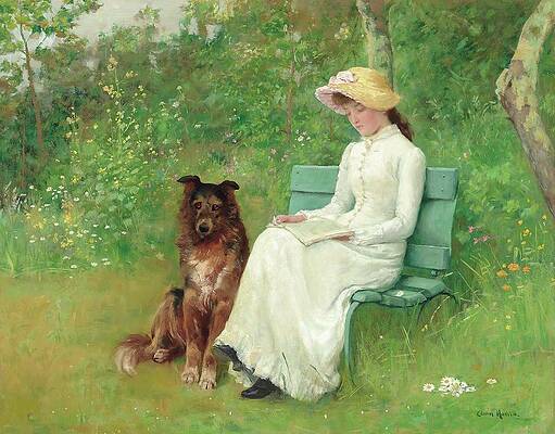 Dog Painting - A Quiet Moment by Edwin Harris