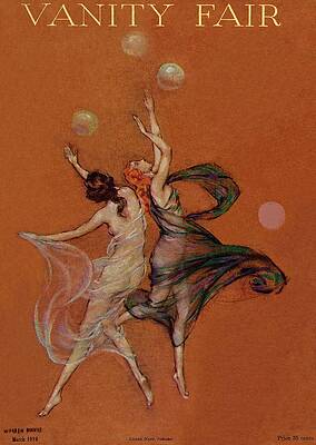 Wall Art featuring the painting A Vanity Fair Cover Of Nymphs #2 by Warren Davis