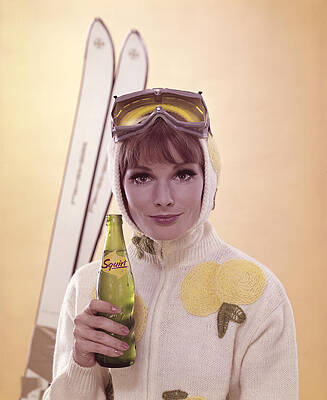 1960s Squirt Soda Skiing Advertisement Wall Art