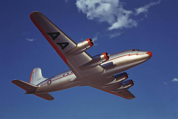 Wall Art featuring the photograph American Airlines Douglas Dc-4 #1 by Michael Ochs Archives