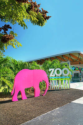Wall Art featuring the digital art Animal Cutout, Miami Zoo, Fl #1 by Laura Zeid