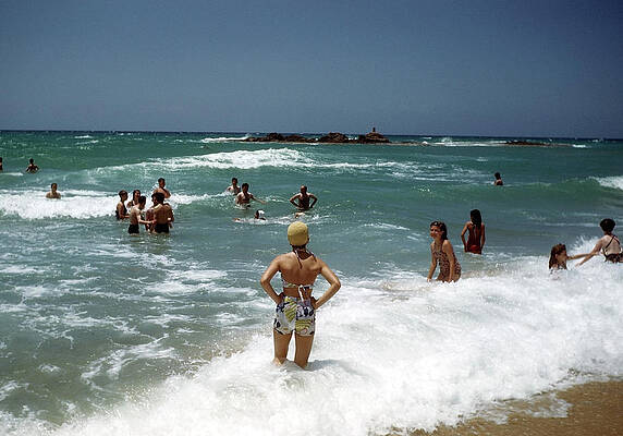 Wall Art featuring the photograph Beirut Beach Lebanon #1 by Michael Ochs Archives