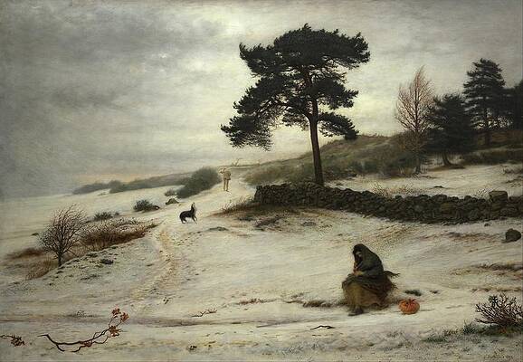 Dog Painting - Blow Blow Thou Winter Wind by Sir John Everett Millais