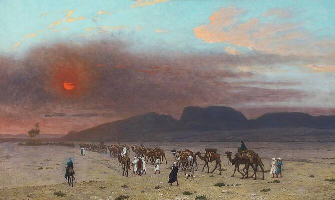 Jean Leon Gerome Painting - Caravane Dans Le Desert by Jean-leon Gerome