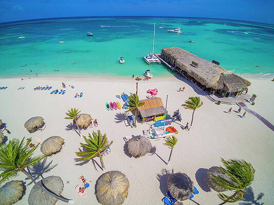 Caribbean Wall Art featuring the digital art Caribbean Beach #1 by Werner Bertsch