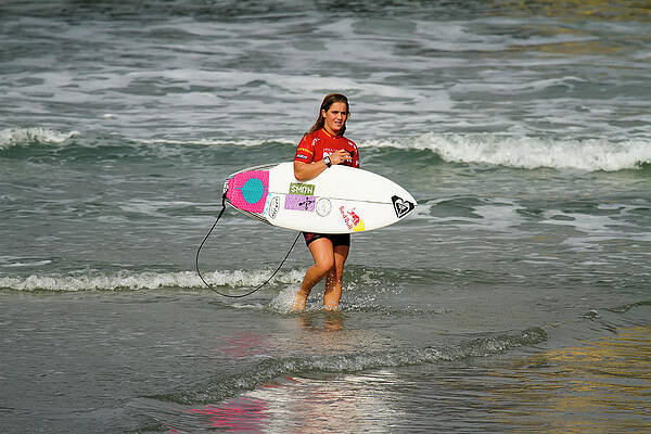 Wall Art featuring the photograph Caroline Marks Surfer Girl #1 by Waterdancer