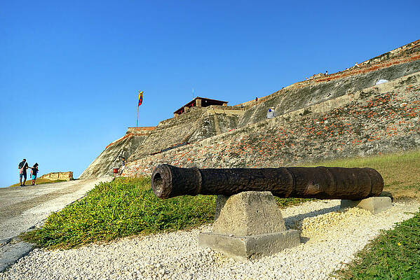 Wall Art featuring the digital art Castle Fort, Cartagena, Colombia #1 by Glowcam