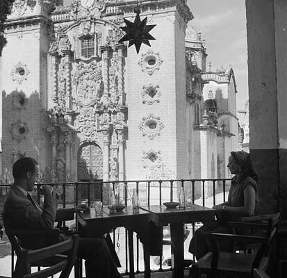 Charming Balcony View of Baroque Church Wall Art