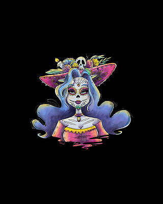 Dead Digital Art - Day Of The Dead La Calavera Catrina #1 by Flippin Sweet Gear