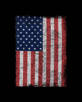 U Digital Art - Distressed US Flag #1 by Flippin Sweet Gear
