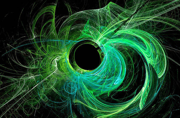 Dynamic Digital Art - Dynamic Universe Abstract Art Green #1 by Don Northup