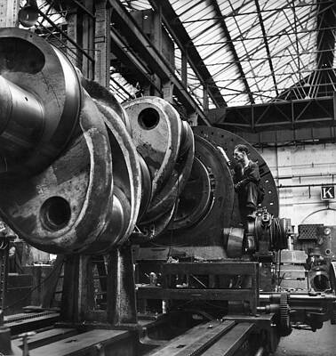 Wall Art featuring the photograph Engineering Workshop #1 by Bert Hardy