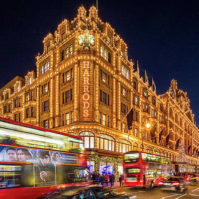 British Wall Art featuring the digital art England, London, Harrods Dept Store #1 by Reinhard Schmid
