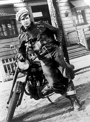 Marlon Brando on Motorcycle Wall Art
