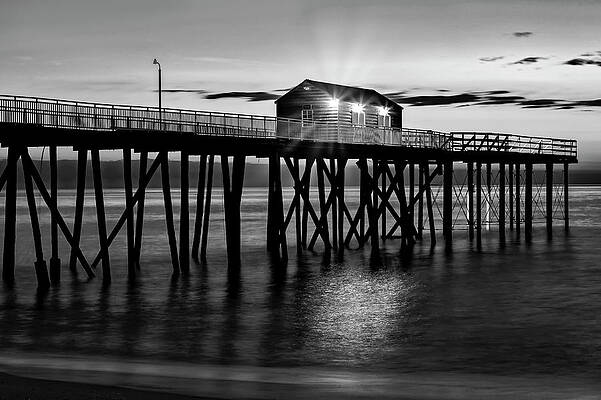 Summer Photograph - First Light At The Jersey Shore Pier #1 by Susan Candelario
