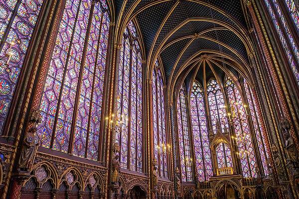 Beautiful Wall Art featuring the digital art France, Ile-de-france, Paris, Ile De La Cite, Ile Saint-louis, The Sainte Chapelle, Holy Chapel #1 by Giovanni Simeone