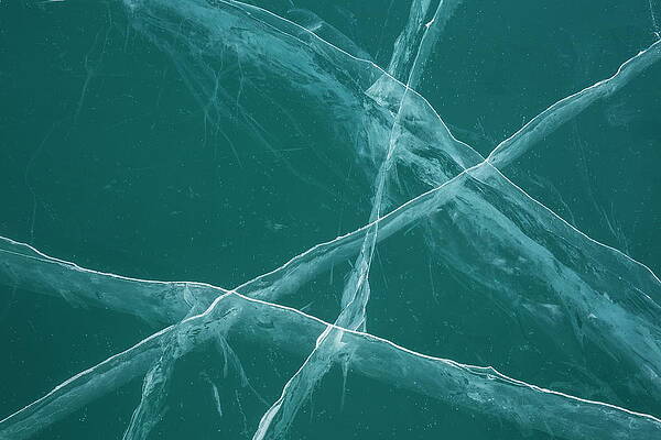 Freeze Wall Art featuring the digital art Frozen Lake #1 by Christof Sonderegger
