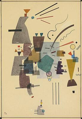 Abstract Composition with Geometric Shapes Wall Art