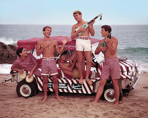 Beach Fun with Music and Friends Wall Art