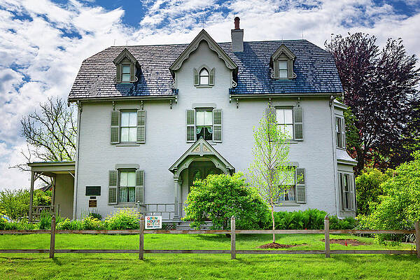North America Wall Art featuring the digital art Harriet Beecher Stowe House #1 by Lumiere