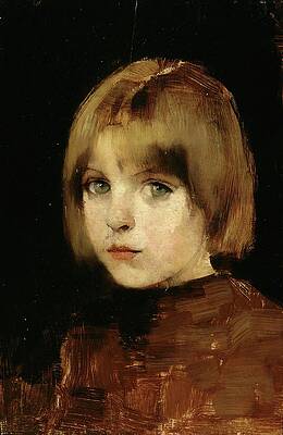 Portrait of a Young Girl Painting