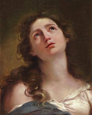 Gaze Painting - Head Of A Young Woman by Gaetano Gandolfi