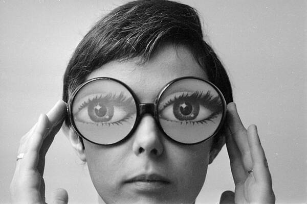 Person with Oversized Eyeglasses Wall Art