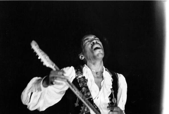 Jimi Hendrix in Concert Wall Art