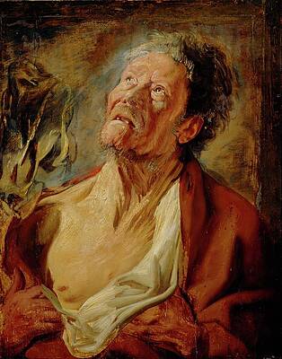 Gaze Painting - Job by Jacob Jordaens