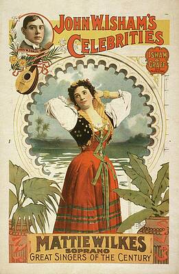 Strobridge And Co Lith Painting - John W. Ishams Celebrities by Strobridge And Co. Lith.