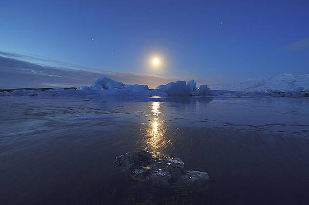 Nature Wall Art featuring the digital art Jokulsarlon Lagoon, Iceland #1 by Fortunato Gatto
