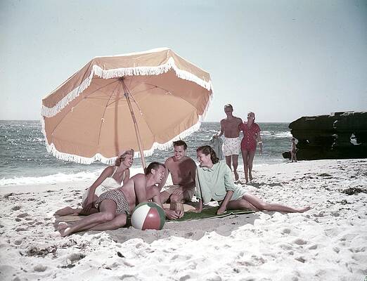 Wall Art featuring the photograph La Jolla Beach #1 by Michael Ochs Archives