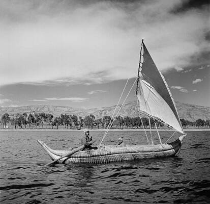 Traditional Boat on Lake Wall Art