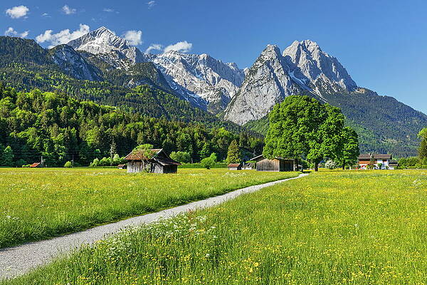 Germany Wall Art featuring the digital art Landscape & Mountains, Germany #1 by Reinhard Schmid