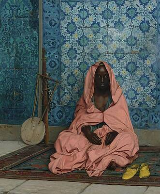 Jean Leon Gerome Painting - Le Barde Noir by Jean-leon Gerome