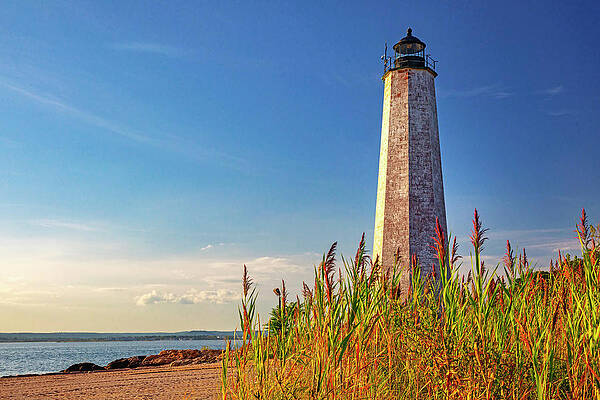 Lighthouse Wall Art featuring the digital art Lighthouse, New Haven, Connecticut #1 by Claudia Uripos