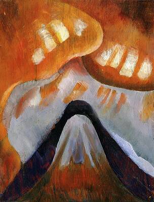 Expressionism Wall Art featuring the painting Mountain And Sky by Arthur Dove