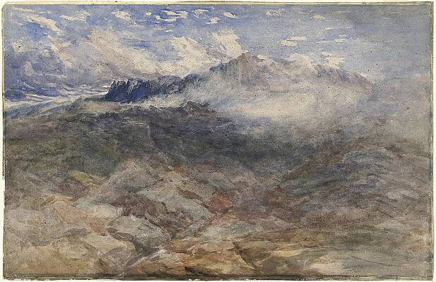 David Cox Painting - Mountain Heights, Cader Idris by David Cox