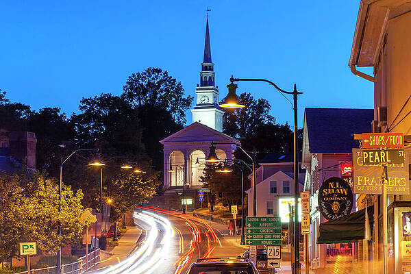 Connecticut Evening Church View Wall Art