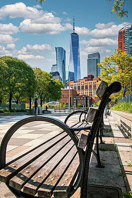 Hudson New York Wall Art featuring the digital art New York City, Manhattan, Hudson River Park Trust, Tribeca, Pier 25 #1 by Lumiere