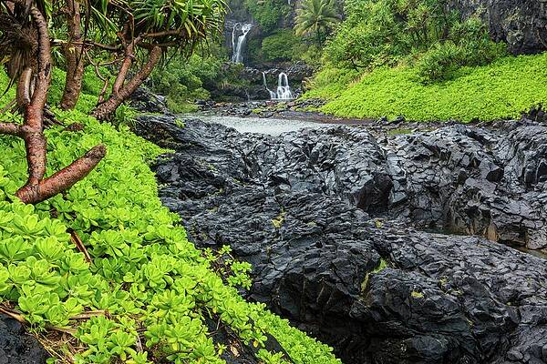 Wall Art featuring the digital art Ohe'o Gulch, Maui, Hawaii #1 by Roland Gerth