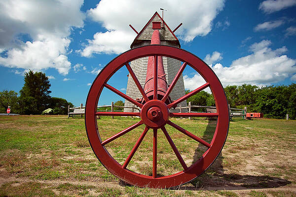 Ma Wall Art featuring the digital art Old Wind Mill, Nantucket, Ma #1 by Claudia Uripos