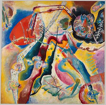 Expressionism Wall Art featuring the painting Painting With Red Spot by Wassily Kandinsky