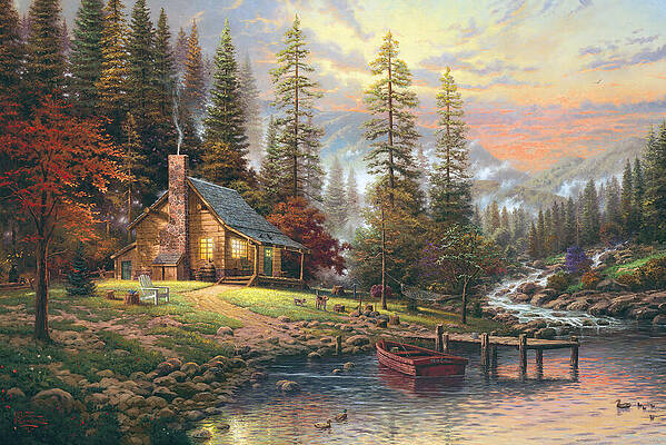 Mountain Wall Art for Sale by Thomas Kinkade