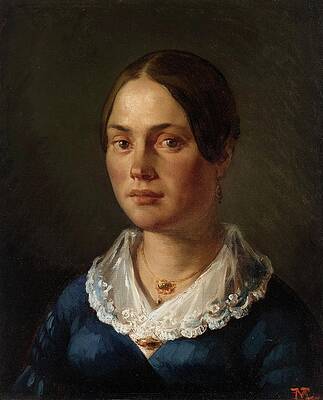 Jean Francois Millet Painting - Portrait Of Madame Martin by Jean-francois Millet