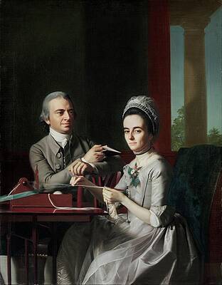 John Singleton Copley Painting - Portrait Of Mr. And Mrs. Thomas Mifflin by John Singleton Copley