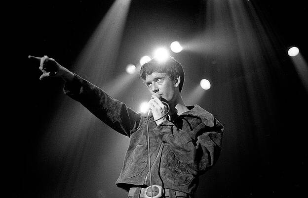 Singer Pointing on Stage Wall Art