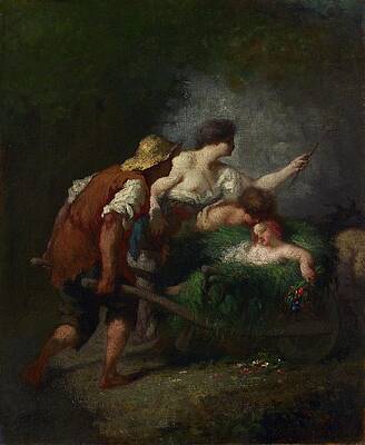 Jean Francois Millet Painting - Return From The Fields by Jean-francois Millet