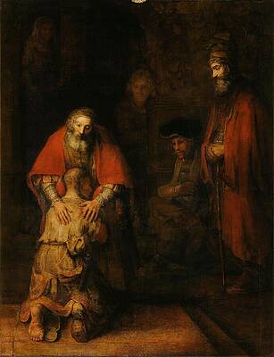 17th Century Painting - Return Of The Prodigal Son by Rembrandt Harmenszoon Van Rijn