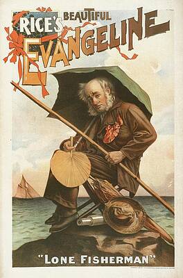 Strobridge And Co Lith Painting - Rices Beautiful Evangeline by Strobridge And Co. Lith.